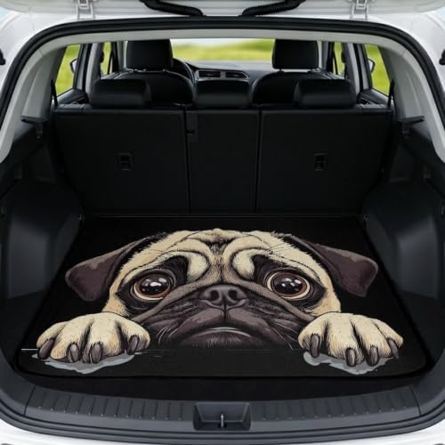 Funny Puppy Universal Car Trunk Mat 29"x39" by Darisoco