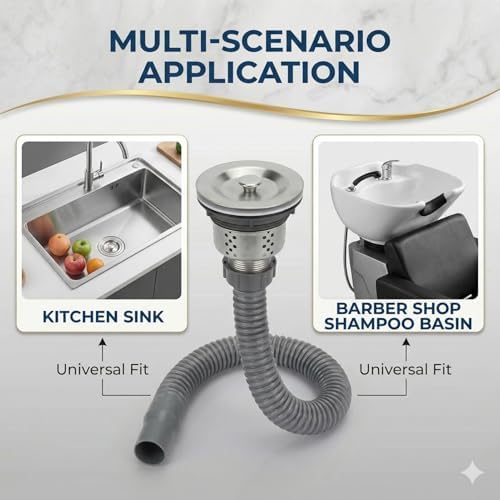 Stainless Steel Sink Drain Strainer Assembly - Image 2