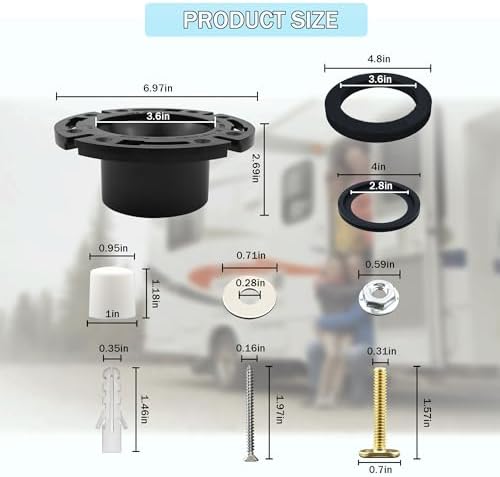 MAQIMA 385345892 RV Toilet Flange Repair Combo Kit - Image 4