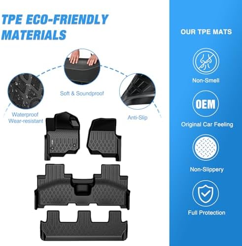 Nilight TPE Floor Mats for Ford Expedition & Max Bench Seat - Image 3
