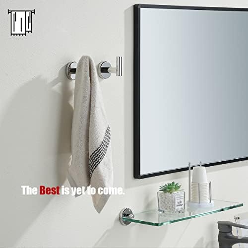 JQK Chrome Bathroom Towel Hook, 304 Stainless Steel Coat Robe Clothes Hook - Image 3