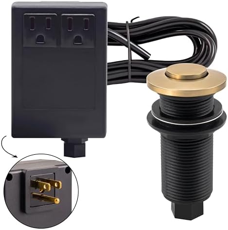 Westbrass ASB-2B3-19 Sink Top Waste Disposal Air Switch and Dual Outlet Control by Westbrass