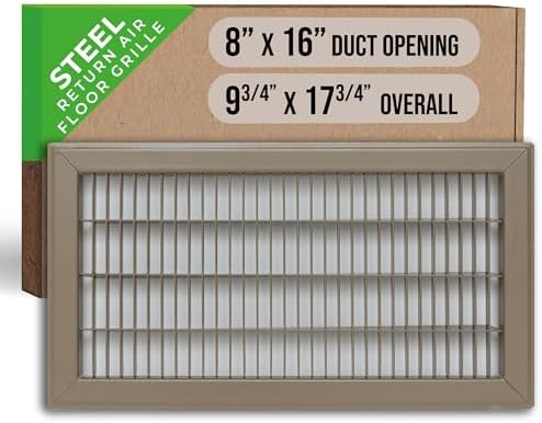 Fits 8x16 and 16x8 Duct Opening | Return Air Floor Grille by Handua | Walkable by Handua