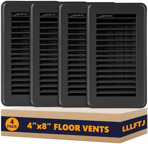 4Pack Floor Vent Covers, Floor Register 4" x 8", Adjustable Decorative Vent by Unknown