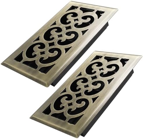 Howeall 4x8 Inches 2 Pack Heavy Duty Walkable Floor Register Easy Adjust Air by Howeall