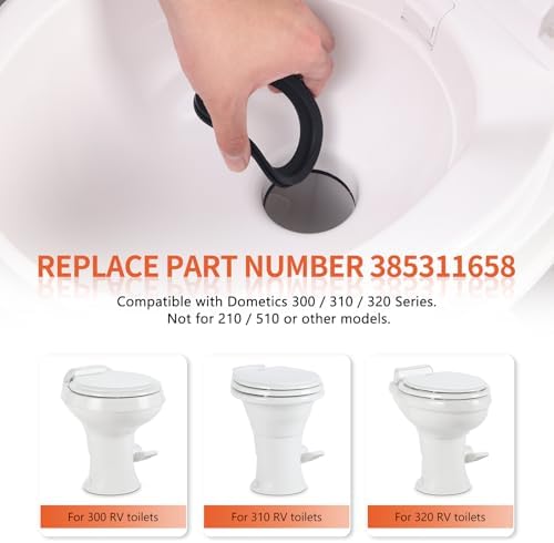 RV Toilet Seal for Dometics 300 310 320, Rubber Flush Ball Gasket, 2 Pack - Image 3