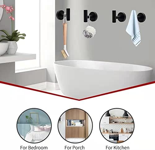 10pcs Matte Black Bathroom Hardware Set - Image 5