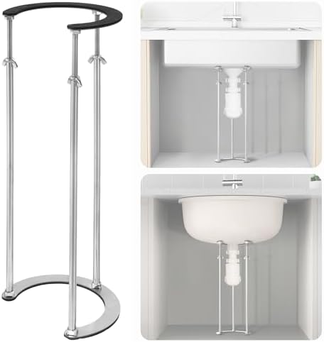 IRONWALLS Undermount Sink Brackets Stainless Steel, 15.7” to 27.5” Adjustable by IRONWALLS