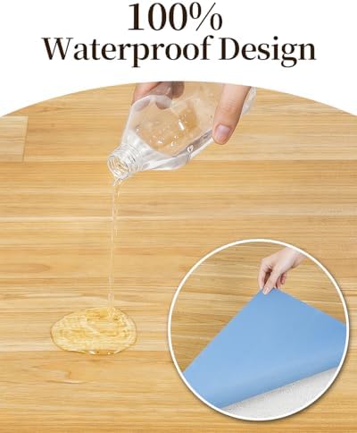 5'×6.6' Non Slip Vinyl Rug Waterproof 1.8mm Thick, Woodgrain Pattern Vinyl - Image 2