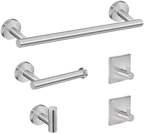 Tudoccy 5-Piece Brushed Nickel Bathroom Hardware Set, 16in SUS304 by Tudoccy