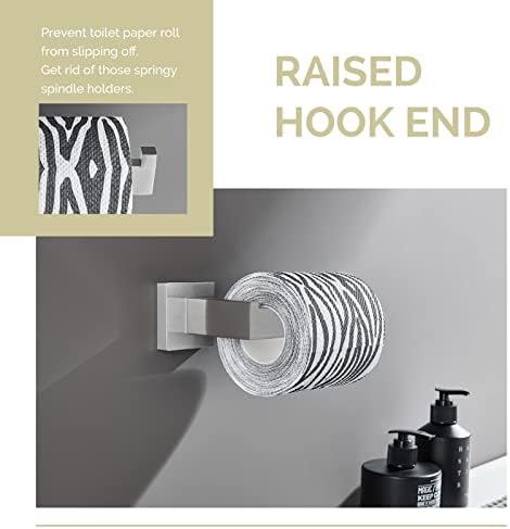 Angle Simple Toilet Paper Holder Brushed Nickel, Toilet Tissue Roll Hanger - Image 3