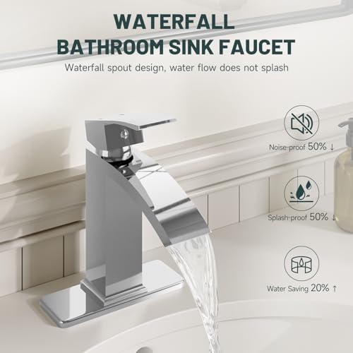 Chrome Waterfall Bathroom Faucet - Image 3