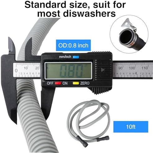 10Ft Universal Dishwasher Drain Hose, Corrugated Discharge Hose Flexible - Image 5