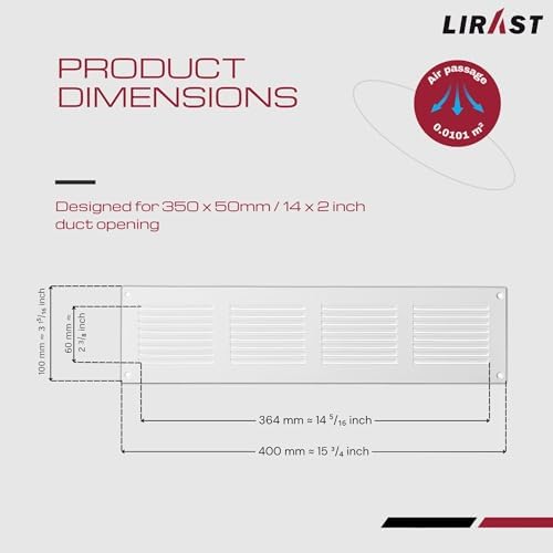 14x2 Vent Cover with Built-in Screen - Image 6