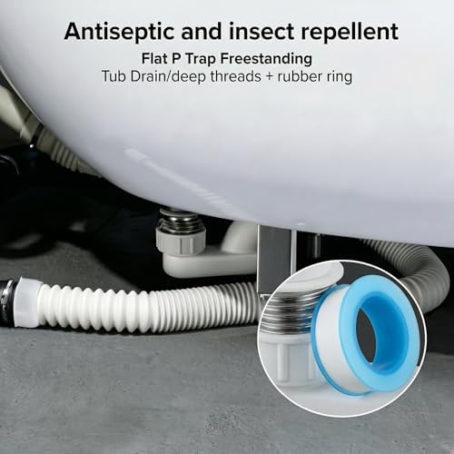 Flexible Tub Drain with Low Profile P Trap, 1-1/2'' & 3'' Inlet - Image 7