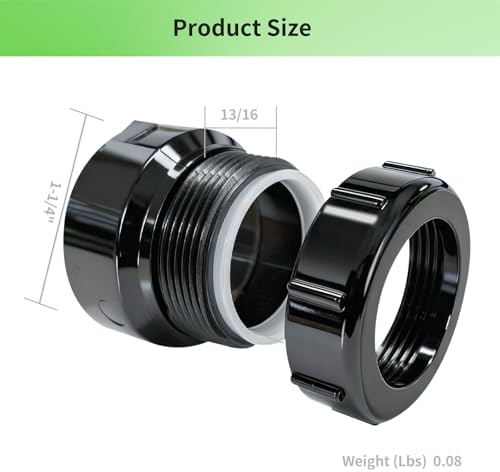 Lesso 1-1/4 Inch ABS P-Trap Adapter, 2 Pack - Image 4