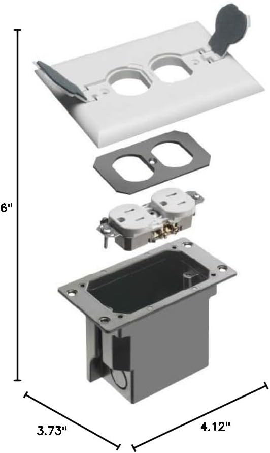 Arlington Industries FLBRF101W-1 Retrofit Electrical Floor Box - Image 5