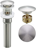 1 1/4 Brushed Nickel Sink Drain, Bathroom Pop Up Drain by SWHYGER