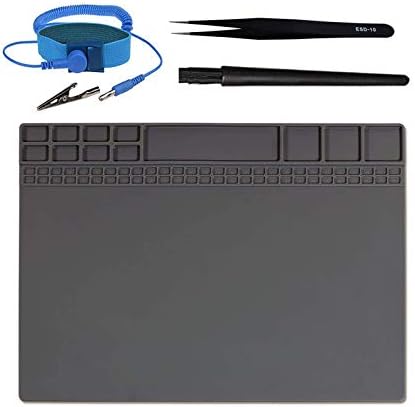 Anti-Static Mat Work Mat Repair Work Mat and 3 Auxiliary Tools, Anti-Static by Eoneding