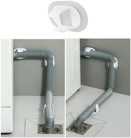 6 Pack Washing Machine Drain Hose Holder Guide Wall Mount Self-adhesive Fixing - Image 4