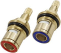 Brass Faucet Cartridge Replacement, 1/2 Inch 20-Spline Ceramic Disc Valve Quick by Unknown