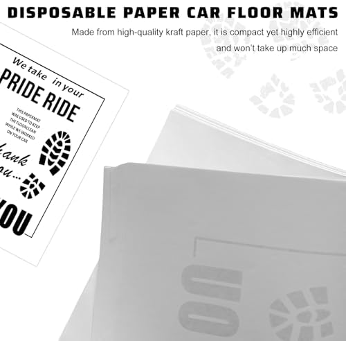 50 PCS Paper Floor Mats for Cars, 15.4 x 19.5 Inch Disposable Floor Protective - Image 3