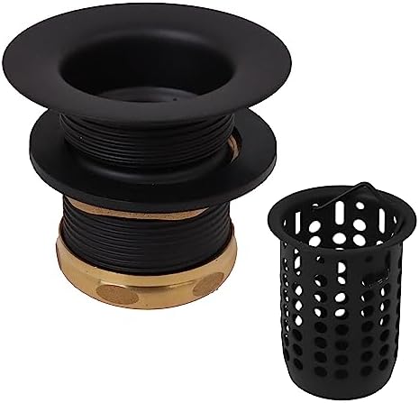 Westbrass Junior Basket Style Bar Sink Strainer, Matte Black by Westbrass