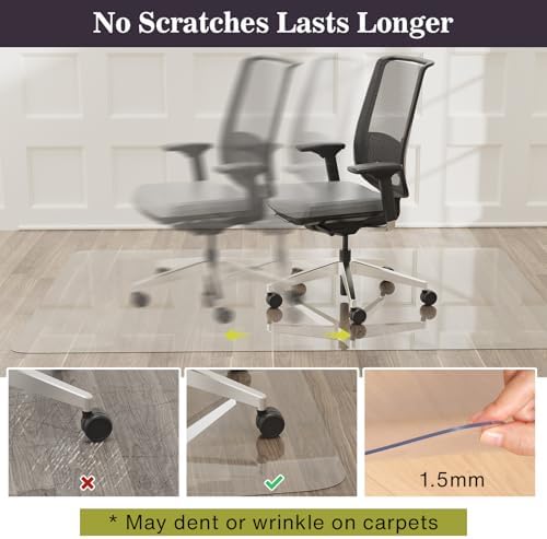 8'×12' Crystal Clear Floor Mat for Art Studio, Plastic Rug Protector Cover - Image 4