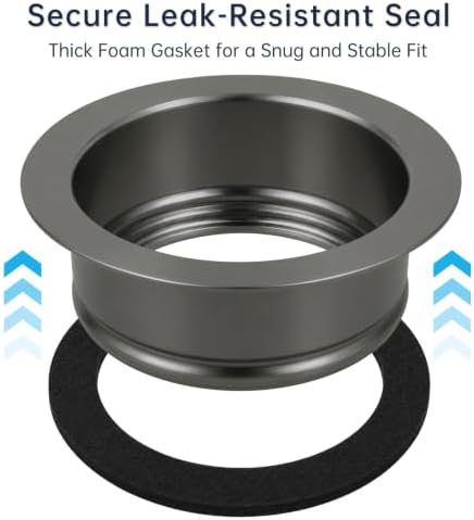 Garbage Disposal Flange and Stopper, Gunmetal Black - Image 4