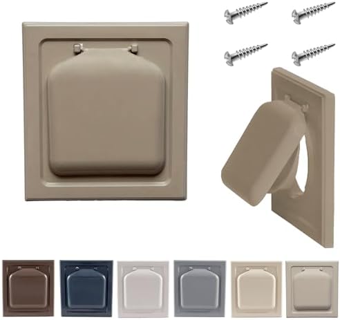 NO-PEST VENT Dual Door Dryer Vent Cover 4 Inch Outdoor, Made in USA, Highest by No-PestVent
