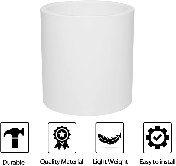 5PCS 2" PVC Pipe Coupling Slip SCH40 White | Connector Adapter Pipe Fitting - Image 4