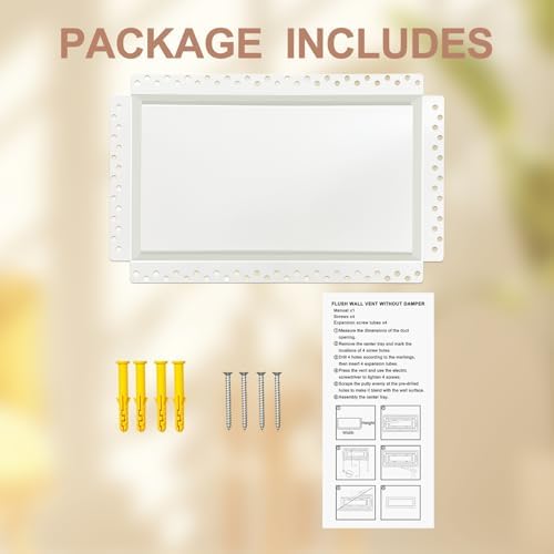 8x14 Inch Steel Recessed Flush Wall Vent Cover - Image 3