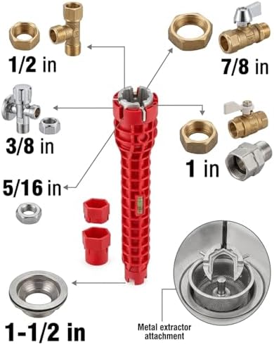8 in 1 Multifunctional Sink Wrench, Faucet and Sink Installer Tool - Image 4
