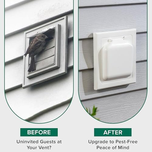 NO-PEST VENT Dual Door Dryer Vent Cover 4 Inch Outdoor, Made in USA, Highest - Image 5