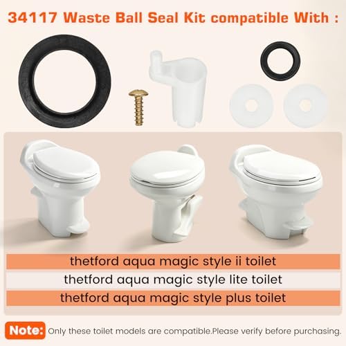 34117 Waste Ball Kit Partial Replacement 34120 42048 42209, RV Toilet Parts - Image 2