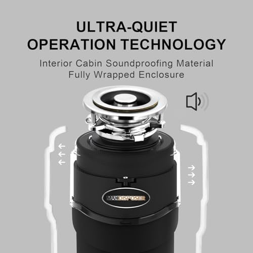 Garbage Disposal 3/4 HP Ultra Quiet powerful grinding Kitchen Food Waste - Image 4