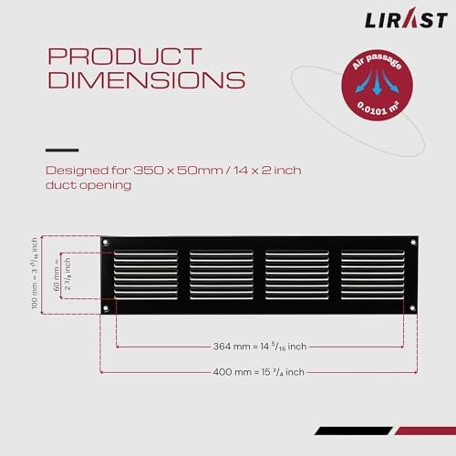 14x2 Vent Cover with Built-in Screen - Image 6