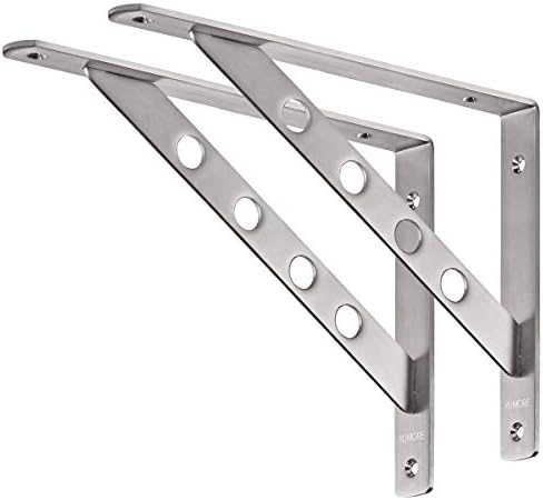 YUMORE 12 Inch Shelf Bracket, Heavy Duty L Bracket, 2 Pack by YUMORE