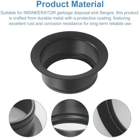 Black Garbage Disposal Sink Flange - Image 3