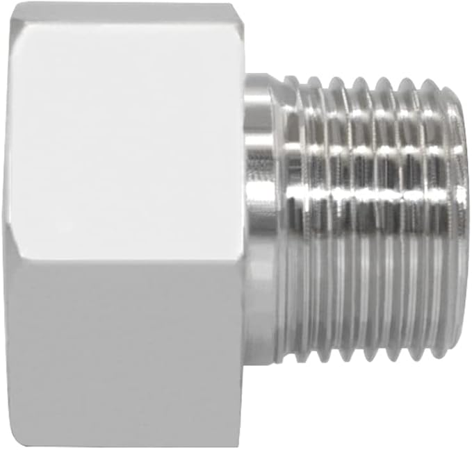 Joywayus 1/2"G Female to 3/8"G Male Thread Pipe Fitting Nickel Plated Copper - Image 3
