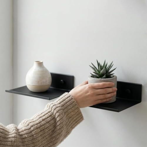 Z metnal 2 Pack 6 Inch Metal Floating Shelves - Image 2