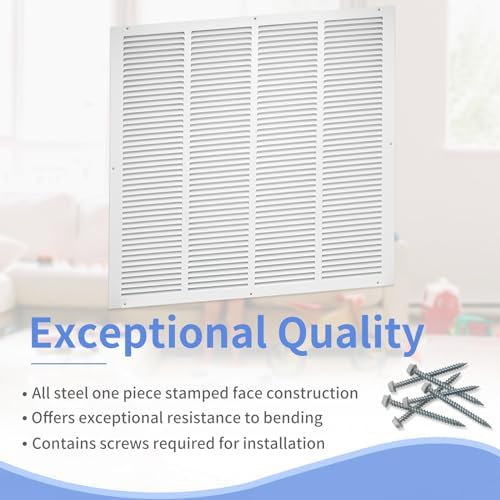 Howeall 24"W x 24"H Steel Return Air Grille, Air Return Vent Cover - Image 2