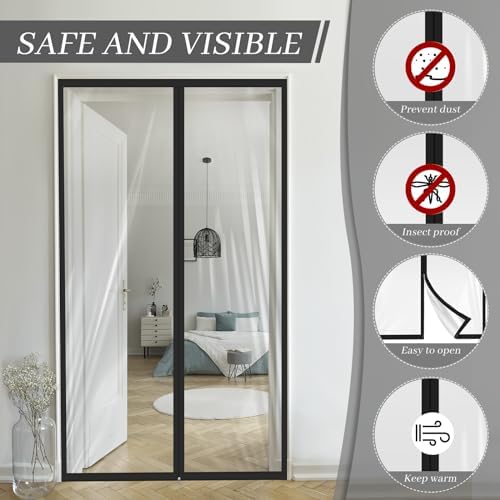 Amylove Zipper 60 x 102 Inch Dust Barrier Door Kit, 5 x 8.5 ft Construction - Image 5