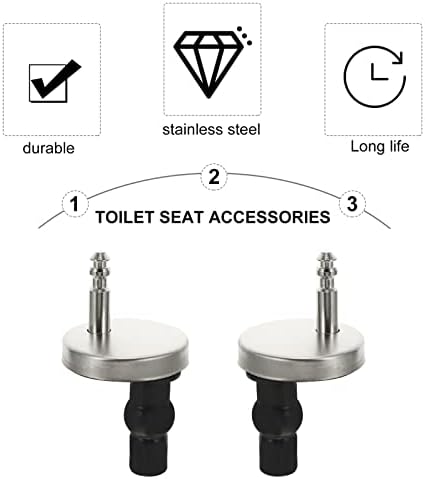 Toilet Seat Replacement Bidet Parts: 2pcs Seat Hinge Replacement Toilet Screws - Image 2