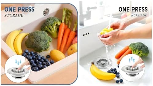 Kitchen Sink Drain Strainer Stopper, Fits 3-1/2 Inch, 2 Pack - Image 6