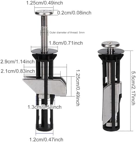 Toilet Seat Bolt Kit, Heavy Duty Universal Replacement Fasteners - Image 2