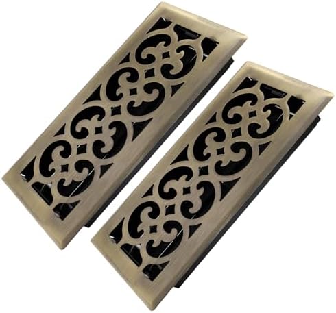Howeall 4x10 Inches 2 Pack Heavy Duty Walkable Floor Register Easy Adjust Air by Howeall
