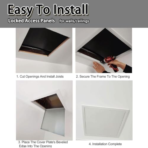 Gray Aluminum Access Door 11x11in Concealed Inspection Panel - Image 6