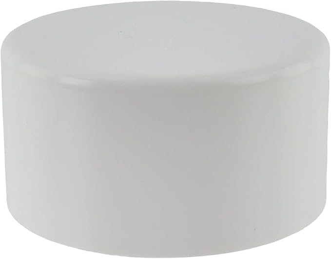3" PVC Pipe End Cap Fitting White | Round Pipe Hole Plugs, Pipe Plug Socket - Image 3