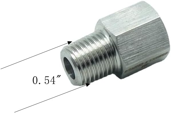 1 Piece 1/4" NPT Pipe Male x M14*1.5 Female Metric Gauge Sensor Adapter - Image 2